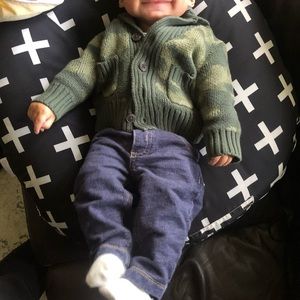 The cutest EVER Camo Cardigan Sweater 6 mos.